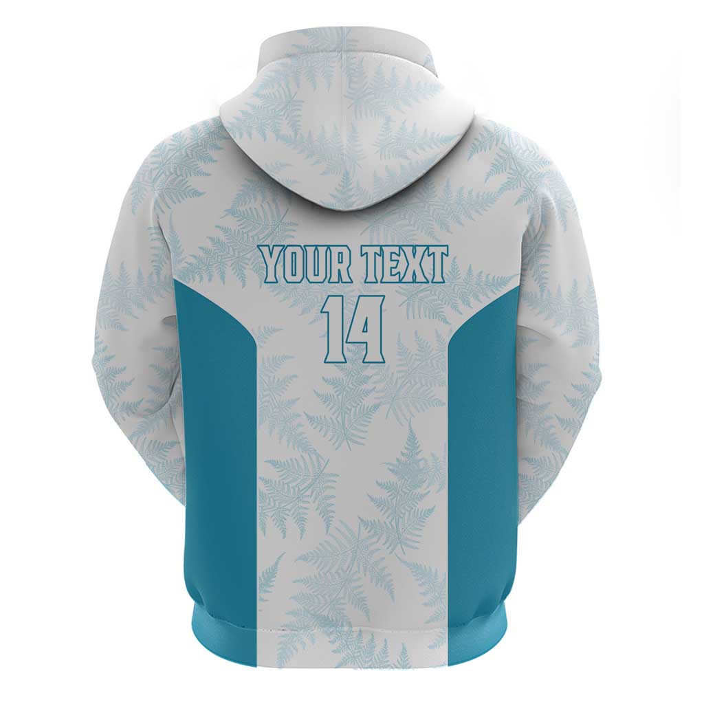 Custom New Zealand Silver Fern Football Hoodie Come On All White LT14 - Polynesian Pride