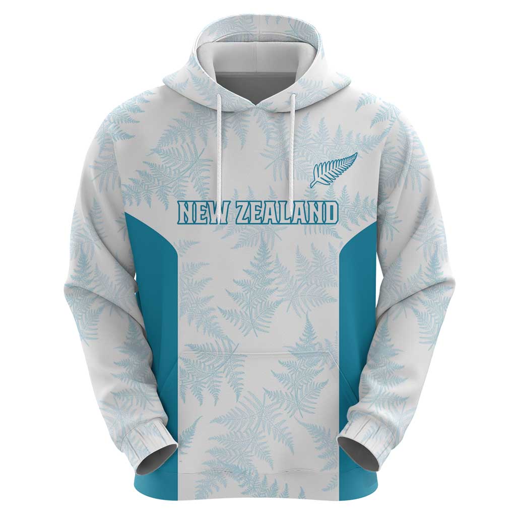 Custom New Zealand Silver Fern Football Hoodie Come On All White LT14 - Polynesian Pride