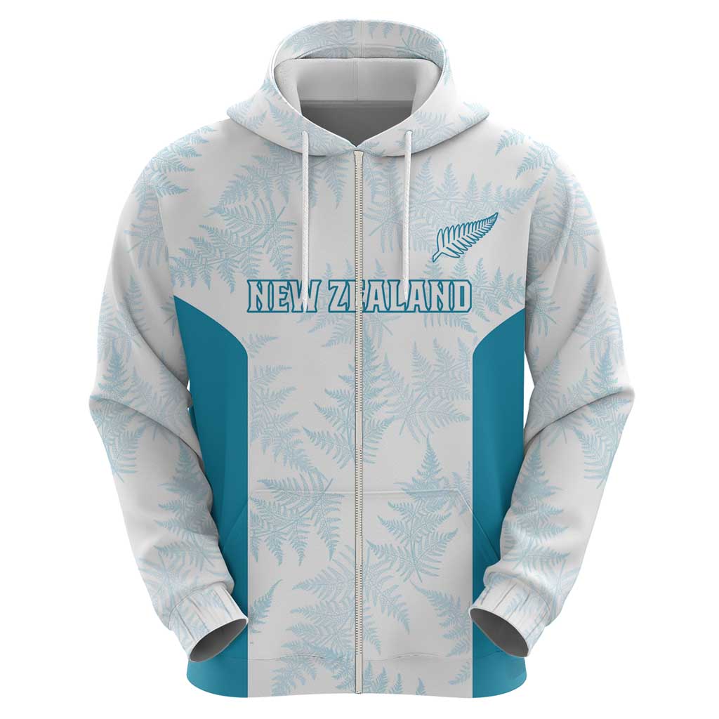 Custom New Zealand Silver Fern Football Hoodie Come On All White LT14 - Polynesian Pride