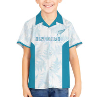 Custom New Zealand Silver Fern Football Kid Hawaiian Shirt Come On All White LT14 Kid White - Polynesian Pride