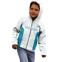 Custom New Zealand Silver Fern Football Kid Hoodie Come On All White LT14 - Polynesian Pride