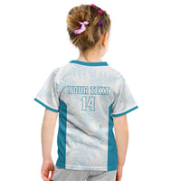 Custom New Zealand Silver Fern Football Kid T Shirt Come On All White LT14 - Polynesian Pride