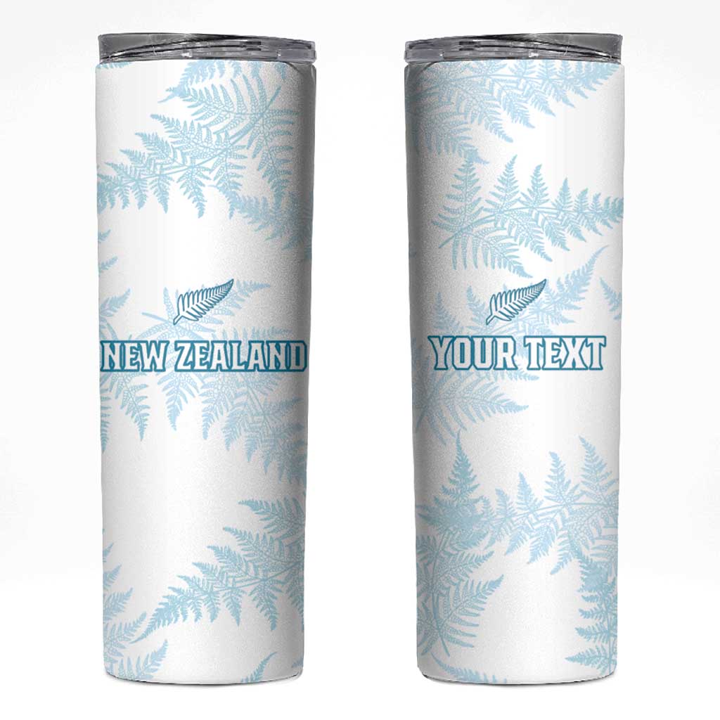 Custom New Zealand Silver Fern Football Skinny Tumbler Come On All White