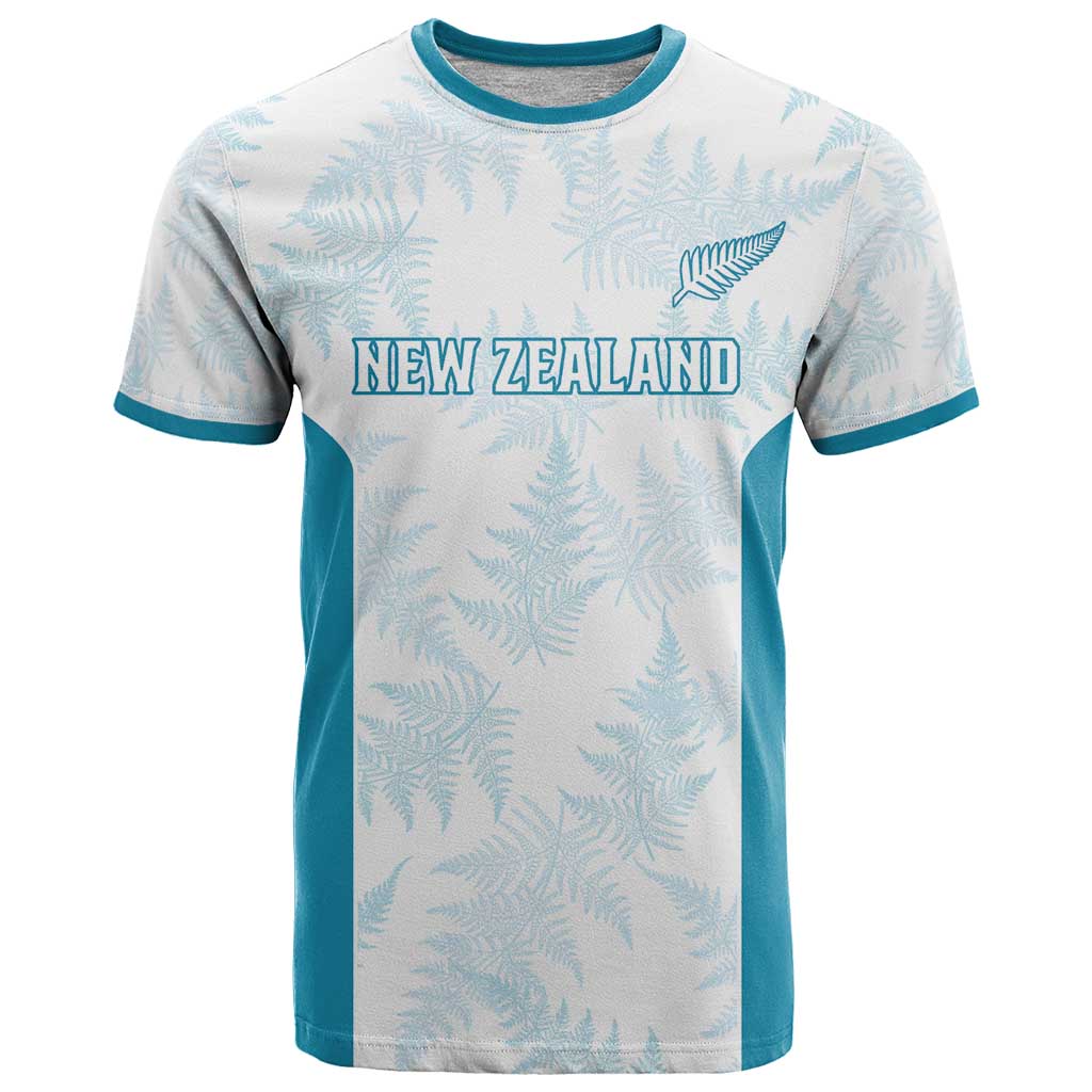 Custom New Zealand Silver Fern Football T Shirt Come On All White LT14 White - Polynesian Pride