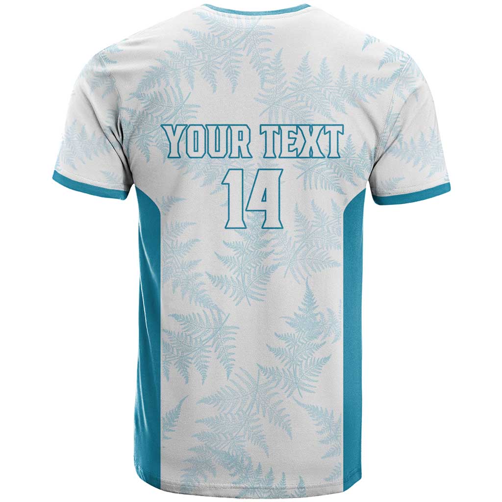 Custom New Zealand Silver Fern Football T Shirt Come On All White LT14 - Polynesian Pride