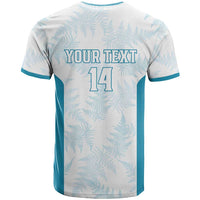Custom New Zealand Silver Fern Football T Shirt Come On All White LT14 - Polynesian Pride