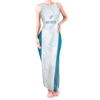 Custom New Zealand Silver Fern Football Tank Maxi Dress Come On All White LT14 Women White - Polynesian Pride