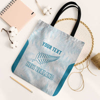 Custom New Zealand Silver Fern Football Tote Bag Come On All White LT14 Black Strap One Size White - Polynesian Pride