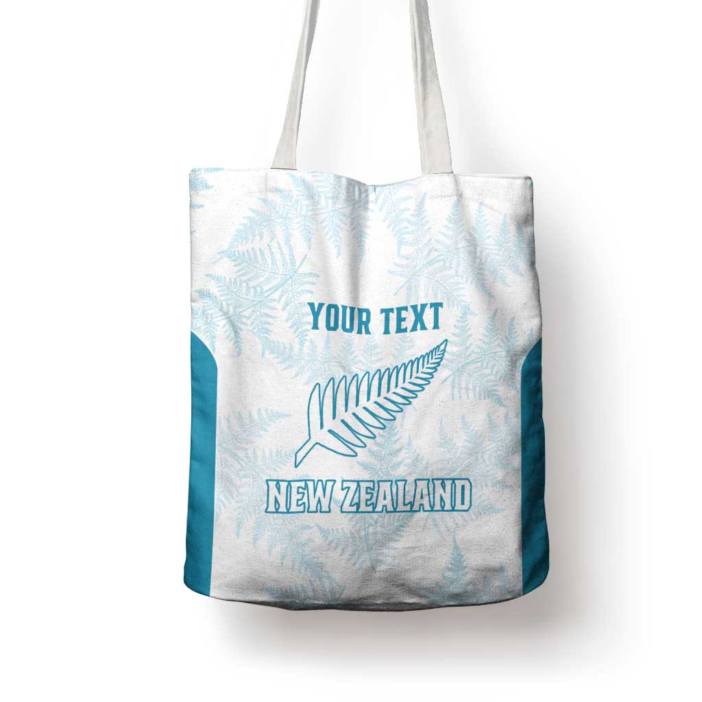 Custom New Zealand Silver Fern Football Tote Bag Come On All White LT14 - Polynesian Pride