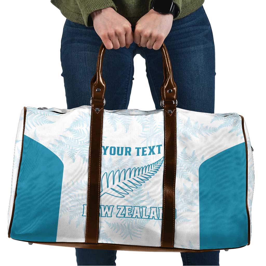 Custom New Zealand Silver Fern Football Travel Bag Come On All White LT14 White - Polynesian Pride