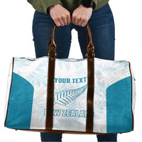 Custom New Zealand Silver Fern Football Travel Bag Come On All White LT14 White - Polynesian Pride