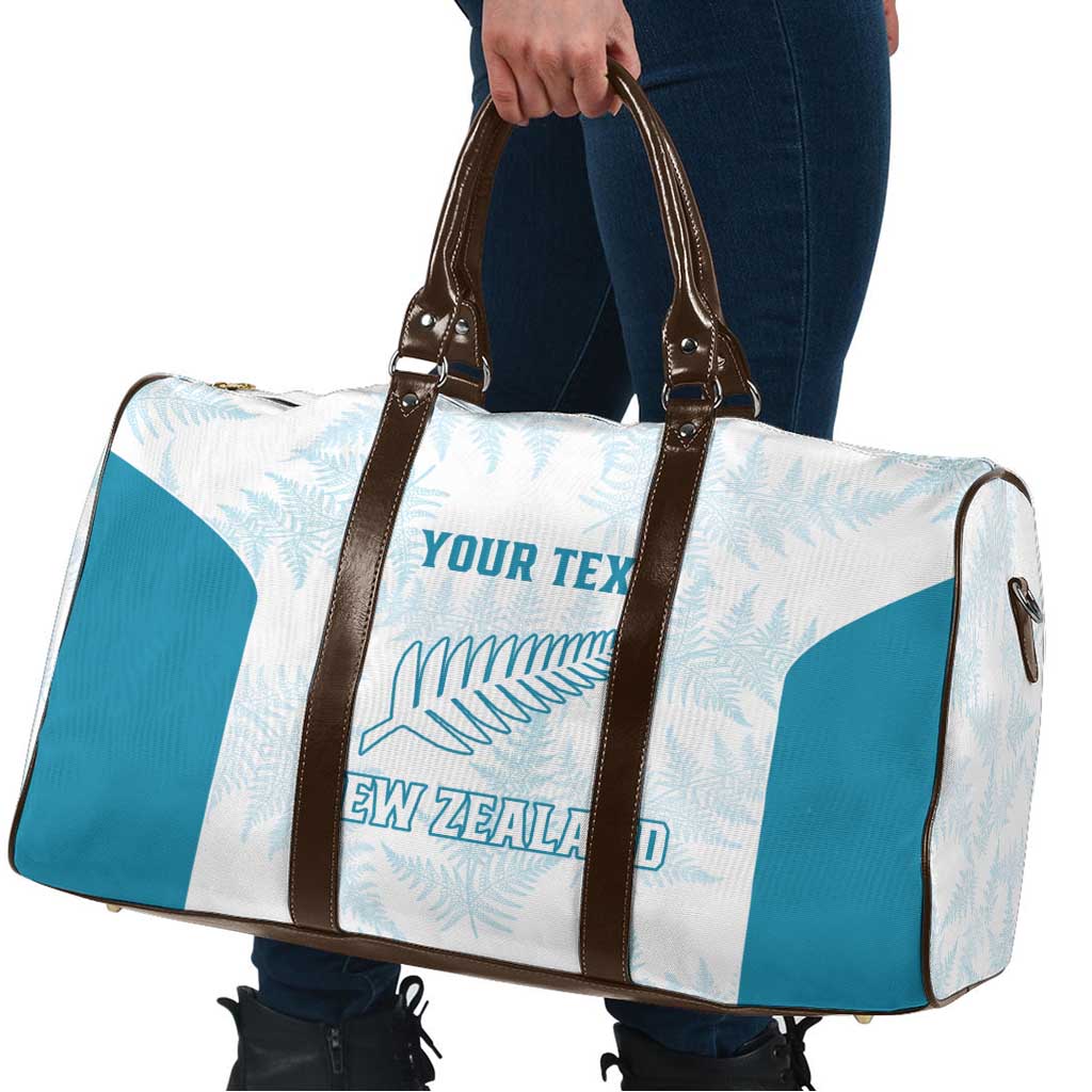 Custom New Zealand Silver Fern Football Travel Bag Come On All White LT14 - Polynesian Pride