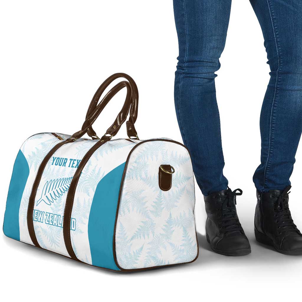 Custom New Zealand Silver Fern Football Travel Bag Come On All White LT14 - Polynesian Pride