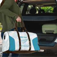 Custom New Zealand Silver Fern Football Travel Bag Come On All White LT14 - Polynesian Pride