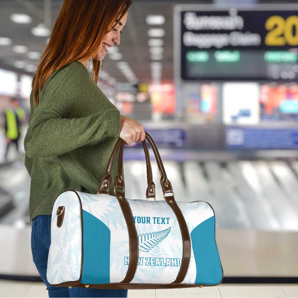 Custom New Zealand Silver Fern Football Travel Bag Come On All White LT14 - Polynesian Pride