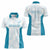 Custom New Zealand Silver Fern Football Women Polo Shirt Come On All White