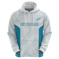 Custom New Zealand Silver Fern Football Zip Hoodie Come On All White LT14 - Polynesian Pride