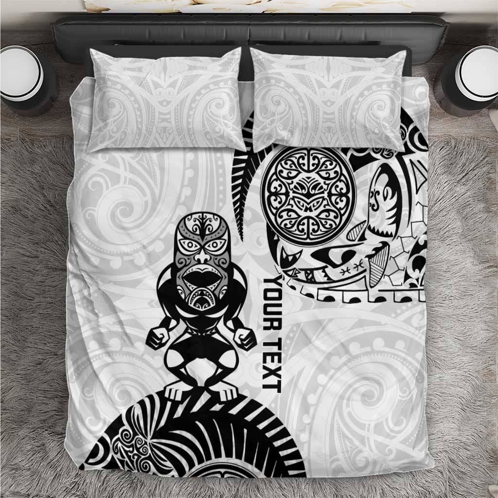 Custom Aotearoa Football Bedding Set NZ Maori Tiki Go Champions