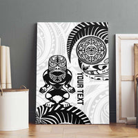 Custom Aotearoa Football Canvas Wall Art NZ Maori Tiki Go Champions