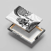 Custom Aotearoa Football Canvas Wall Art NZ Maori Tiki Go Champions