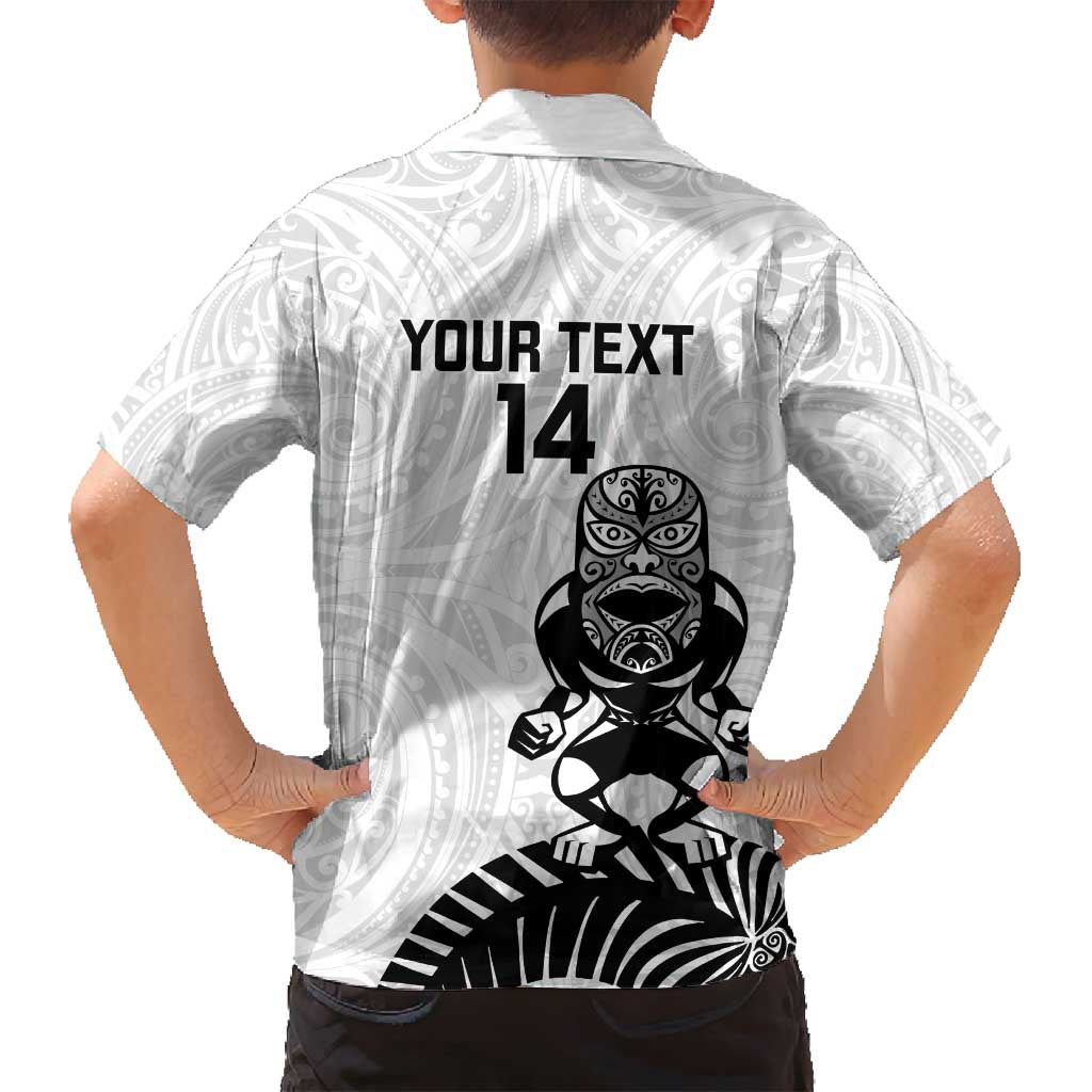 Custom Aotearoa Football Family Matching Long Sleeve Bodycon Dress and Hawaiian Shirt NZ Maori Tiki Go Champions