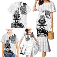 Custom Aotearoa Football Family Matching Mermaid Dress and Hawaiian Shirt NZ Maori Tiki Go Champions LT14 - Polynesian Pride