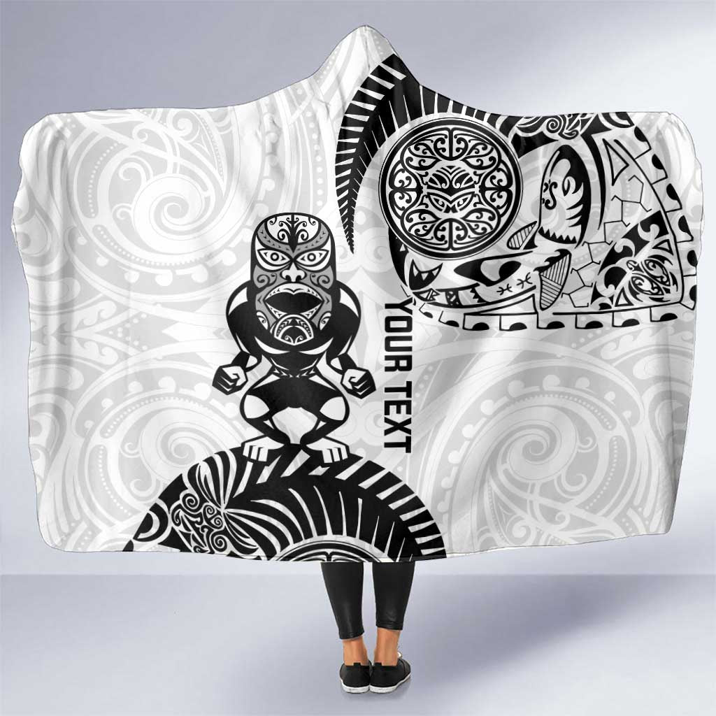 Custom Aotearoa Football Hooded Blanket NZ Maori Tiki Go Champions