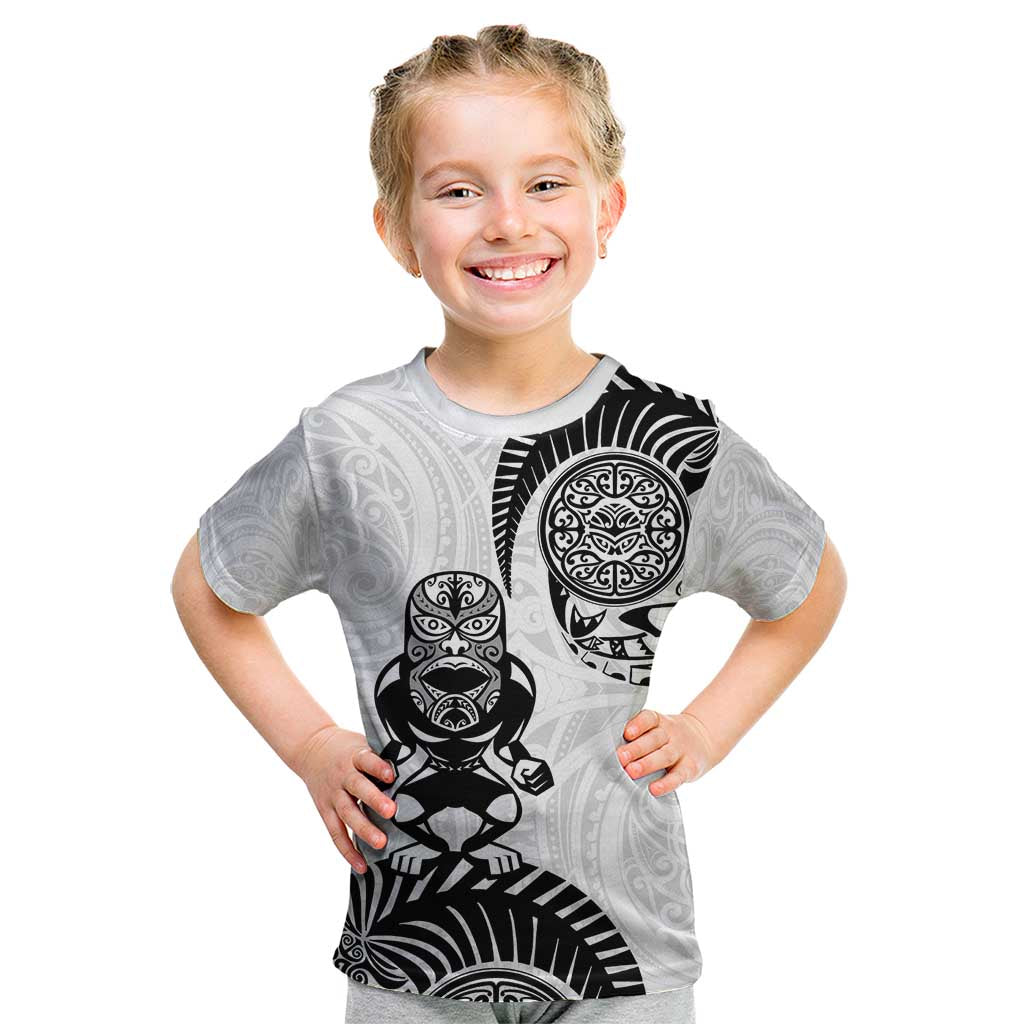 Custom Aotearoa Football Kid T Shirt NZ Maori Tiki Go Champions