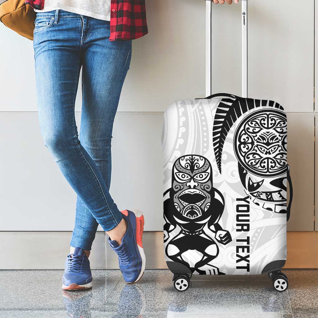 Custom Aotearoa Football Luggage Cover NZ Maori Tiki Go Champions
