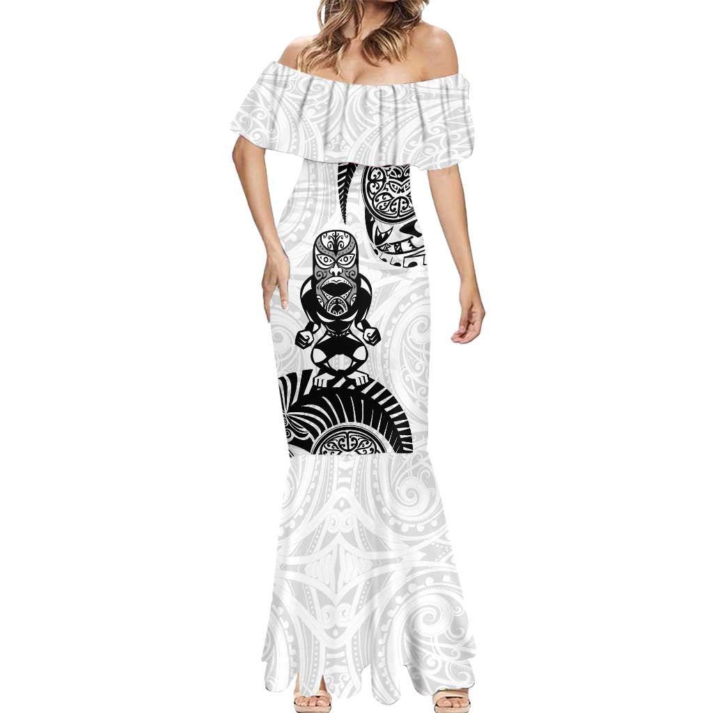 Custom Aotearoa Football Mermaid Dress NZ Maori Tiki Go Champions