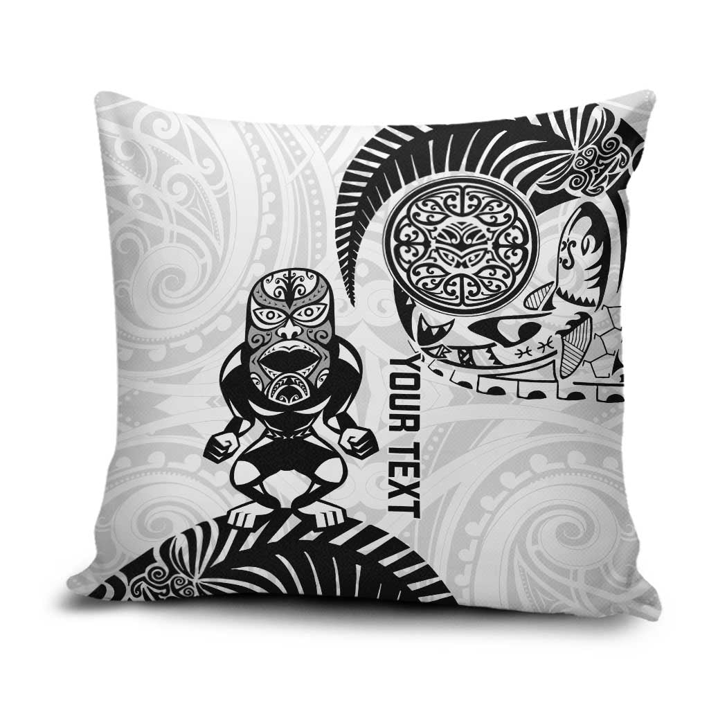 Custom Aotearoa Football Pillow Cover NZ Maori Tiki Go Champions - Polynesian Pride