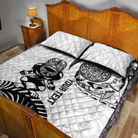 Custom Aotearoa Football Quilt Bed Set NZ Maori Tiki Go Champions