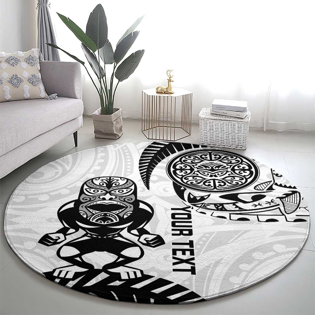 Custom Aotearoa Football Round Carpet NZ Maori Tiki Go Champions