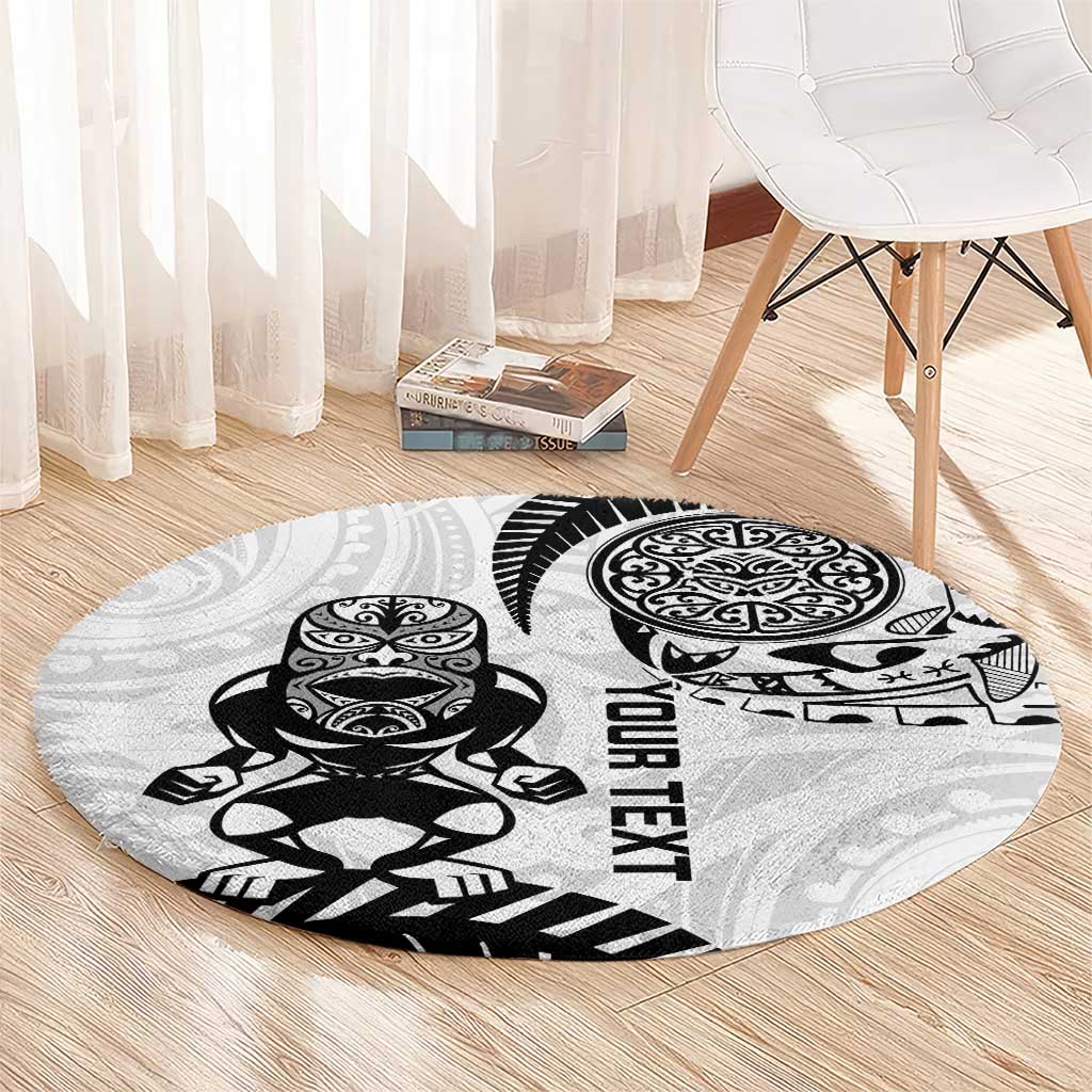 Custom Aotearoa Football Round Carpet NZ Maori Tiki Go Champions