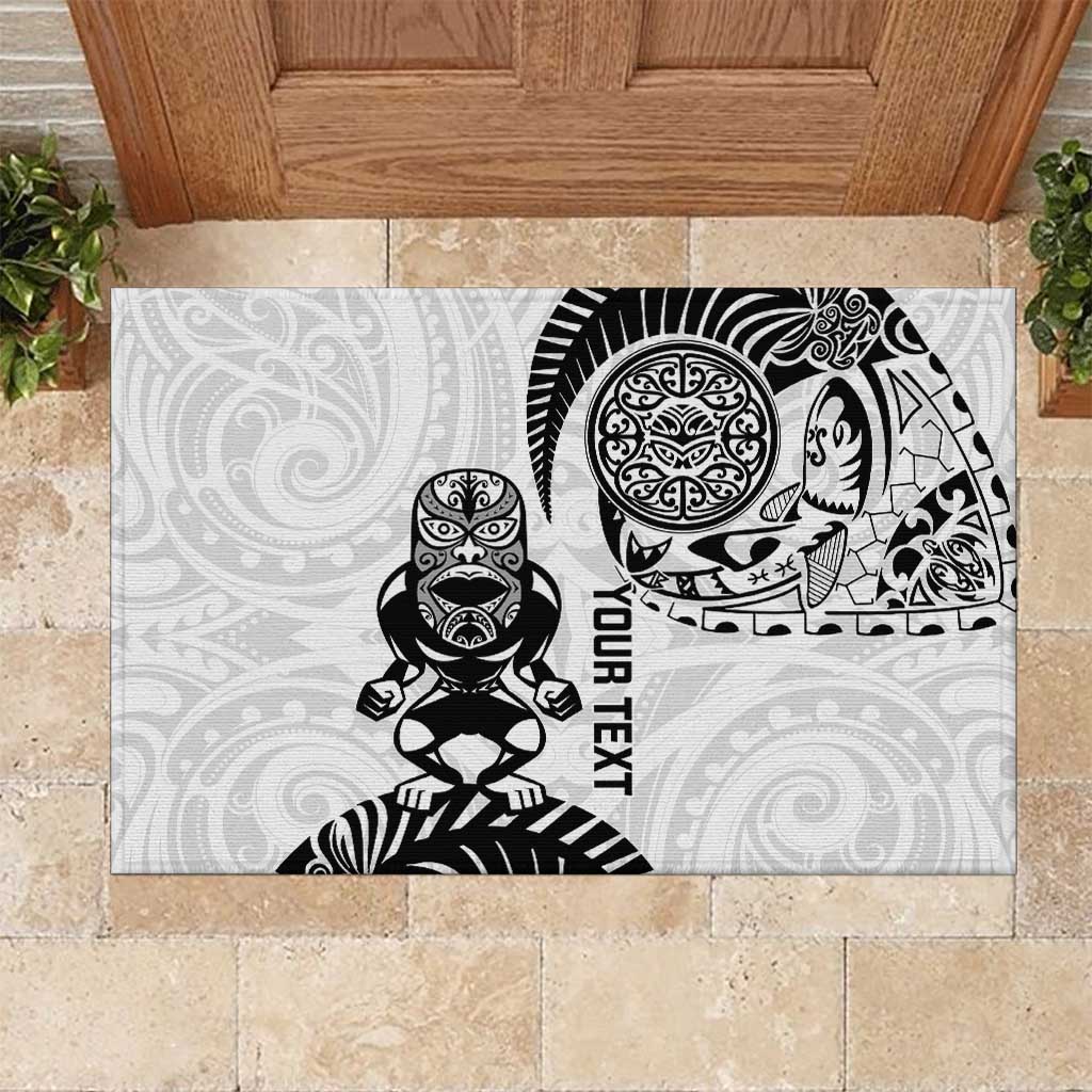 Custom Aotearoa Football Rubber Doormat NZ Maori Tiki Go Champions