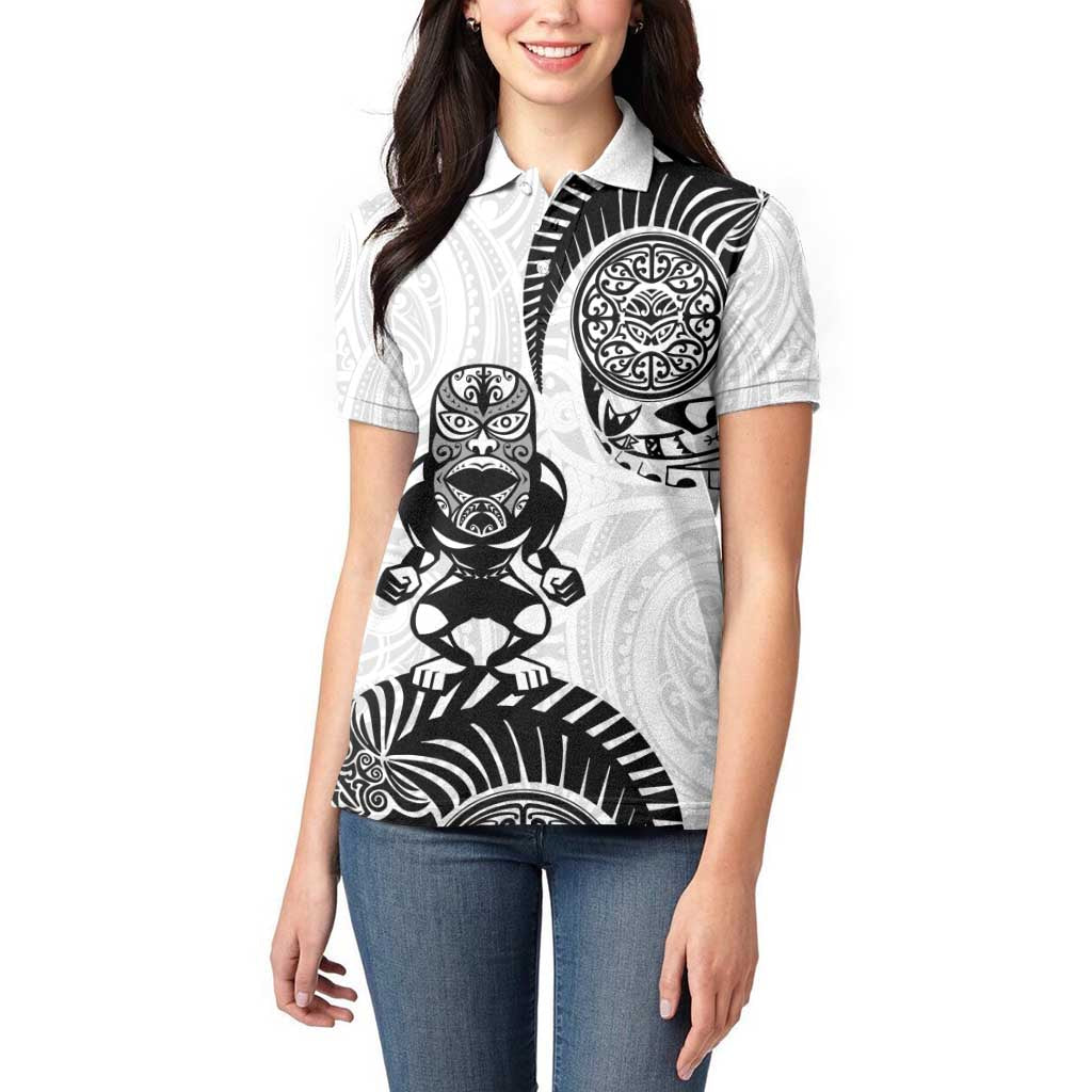 Custom Aotearoa Football Women Polo Shirt NZ Maori Tiki Go Champions LT14 - Polynesian Pride