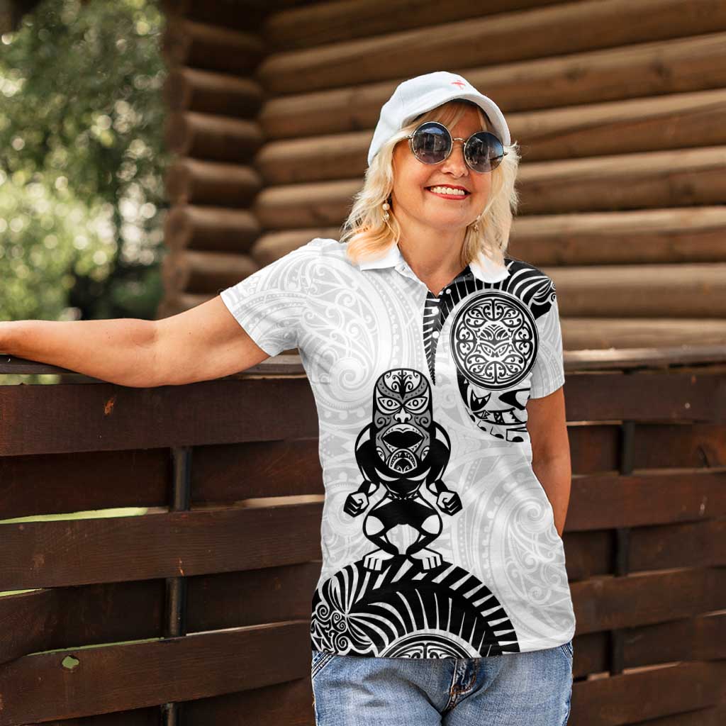 Custom Aotearoa Football Women Polo Shirt NZ Maori Tiki Go Champions LT14 - Polynesian Pride