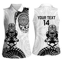 Custom Aotearoa Football Women Sleeveless Polo Shirt NZ Maori Tiki Go Champions LT14 - Polynesian Pride