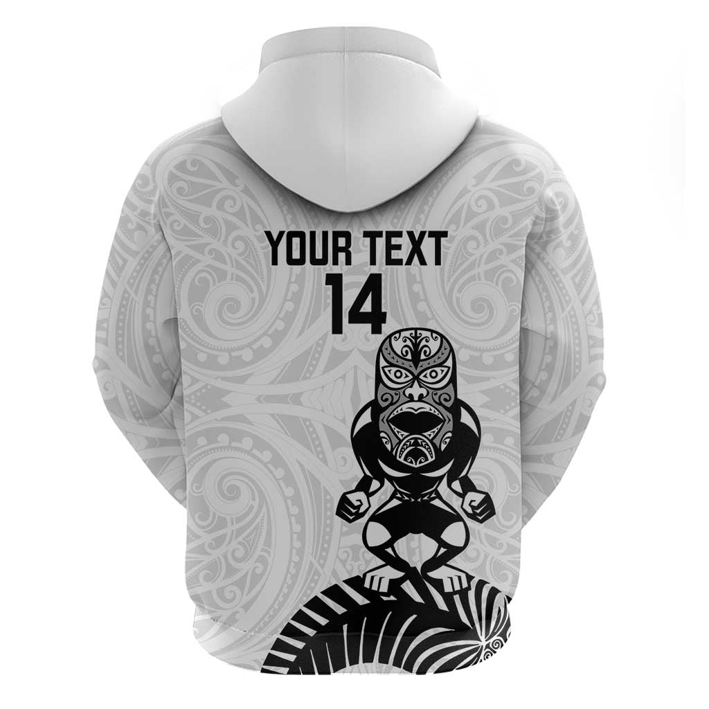 Custom Aotearoa Football Zip Hoodie NZ Maori Tiki Go Champions