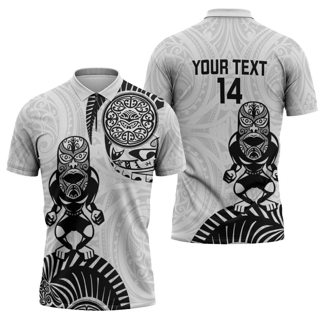 Custom Aotearoa Football Zipper Polo Shirt NZ Maori Tiki Go Champions LT14 - Polynesian Pride