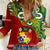 Australia And Tonga Women Casual Shirt Aboriginal Mix Tongan Ngatu Unique Style LT14 Female Green - Polynesian Pride