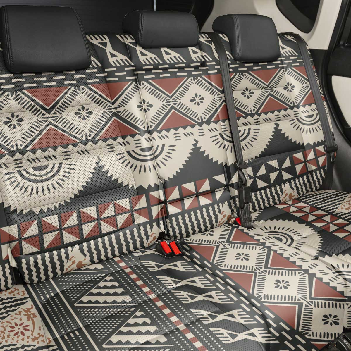 Vintage Bula Fiji Masi Back Car Seat Cover Fijian Tapa Cloth LT14 - Polynesian Pride