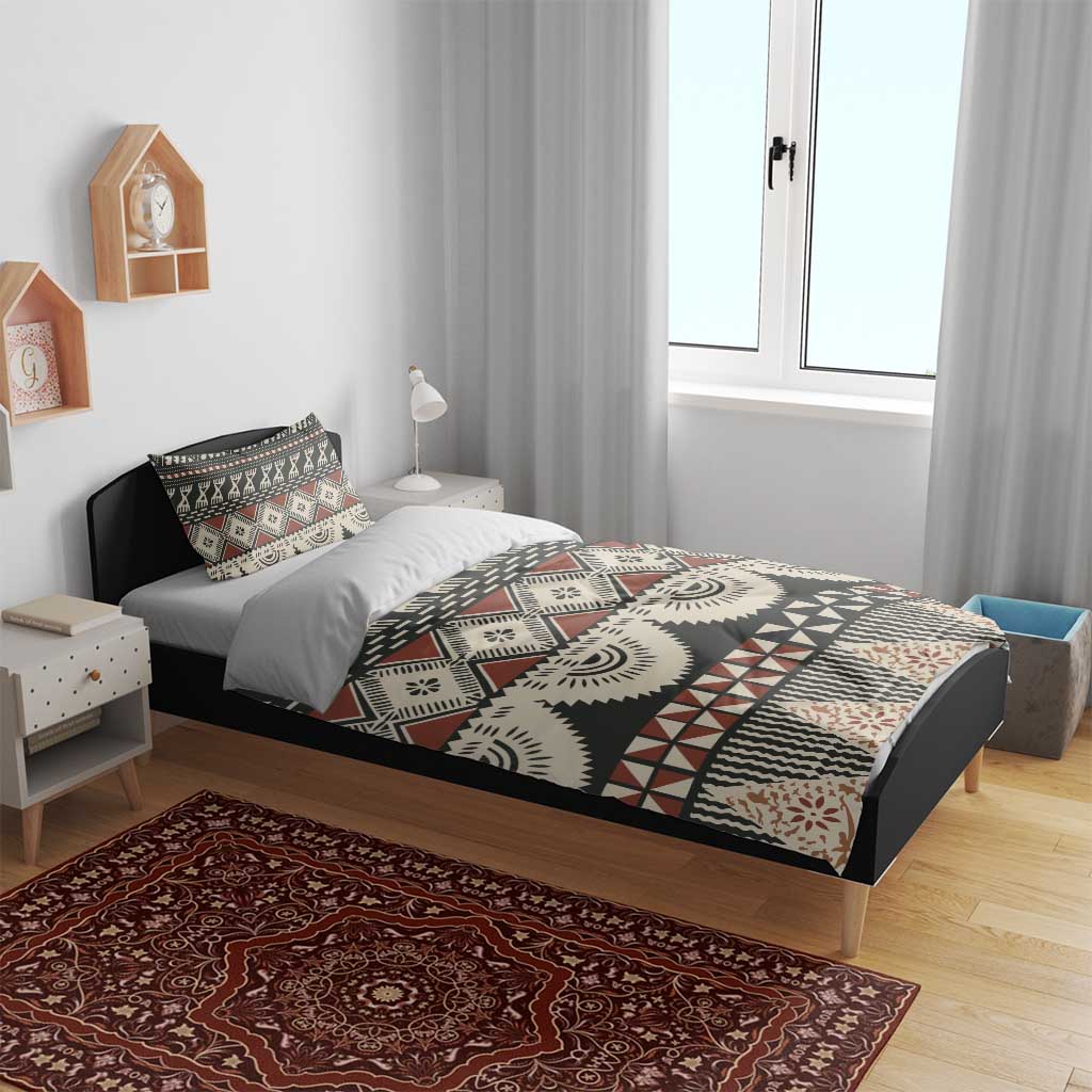 Vintage Bula Fiji Masi Bedding Set Fijian Tapa Cloth - Polynesian Pride
