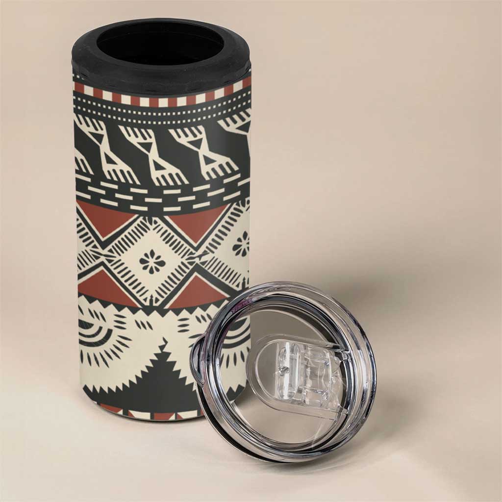 Vintage Bula Fiji Masi 4 in 1 Can Cooler Tumbler Fijian Tapa Cloth LT14 - Polynesian Pride