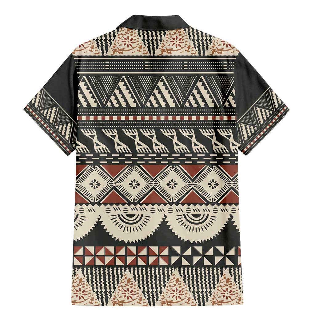 Vintage Bula Fiji Masi Family Matching Mermaid Dress and Hawaiian Shirt Fijian Tapa Cloth LT14 - Polynesian Pride