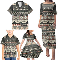 Vintage Bula Fiji Masi Family Matching Puletasi and Hawaiian Shirt Fijian Tapa Cloth LT14 - Polynesian Pride