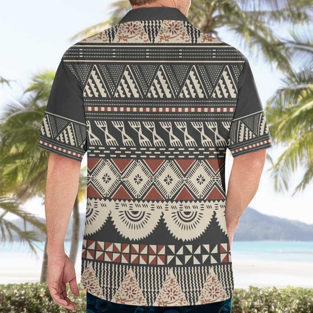 Vintage Bula Fiji Masi Hawaiian Shirt Fijian Tapa Cloth LT14 - Polynesian Pride