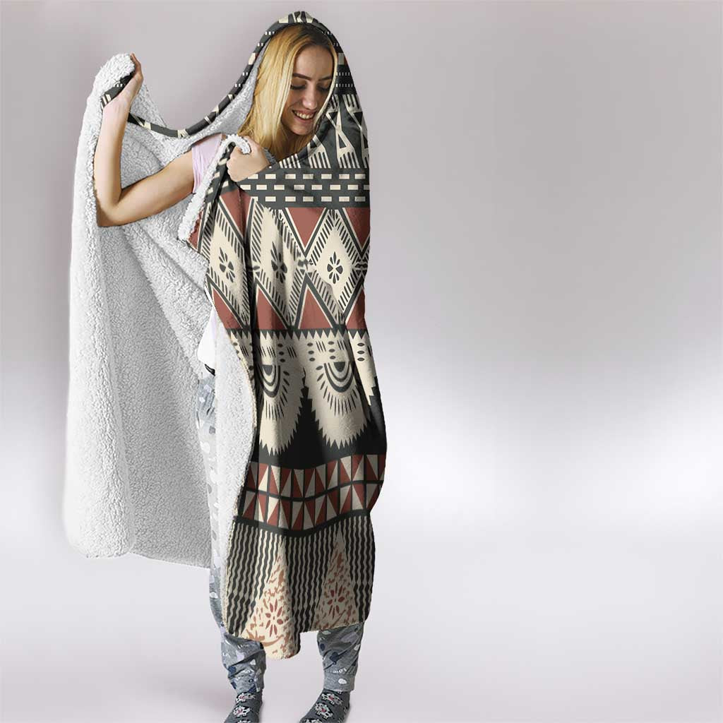 Vintage Bula Fiji Masi Hooded Blanket Fijian Tapa Cloth - Polynesian Pride