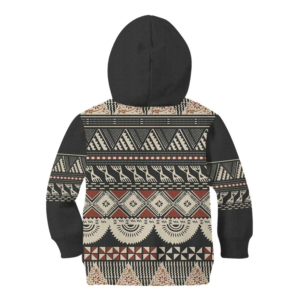 Vintage Bula Fiji Masi Kid Hoodie Fijian Tapa Cloth LT14 - Polynesian Pride
