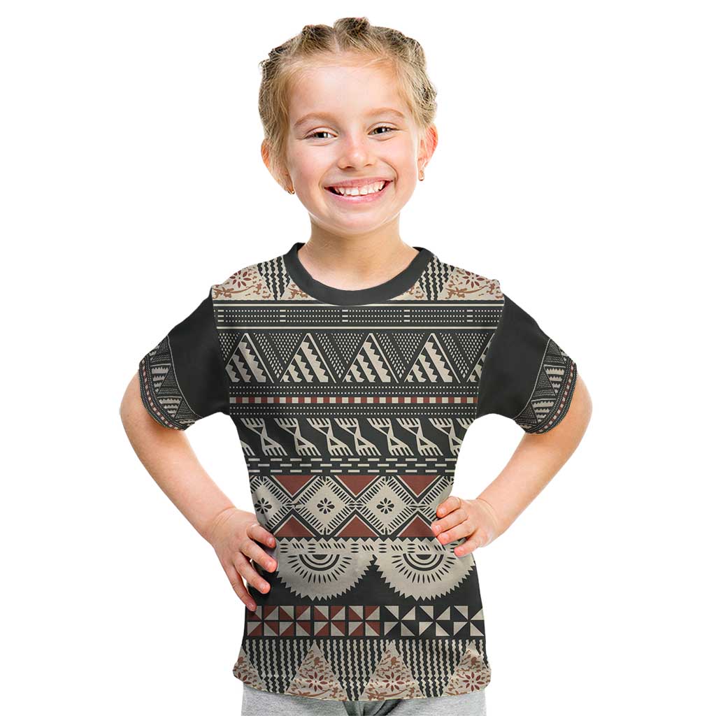 Vintage Bula Fiji Masi Kid T Shirt Fijian Tapa Cloth - Polynesian Pride